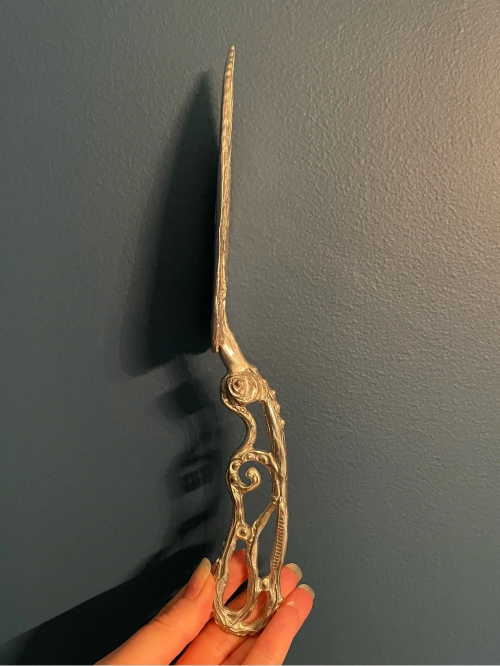 Don Drumm Small Leaf Cake Server in Pewter